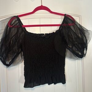 BooHoo Black Off-Shoulder Top